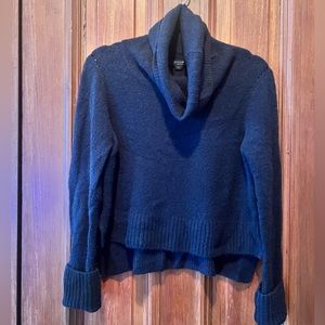 Cropped Wool Turtleneck Sweater